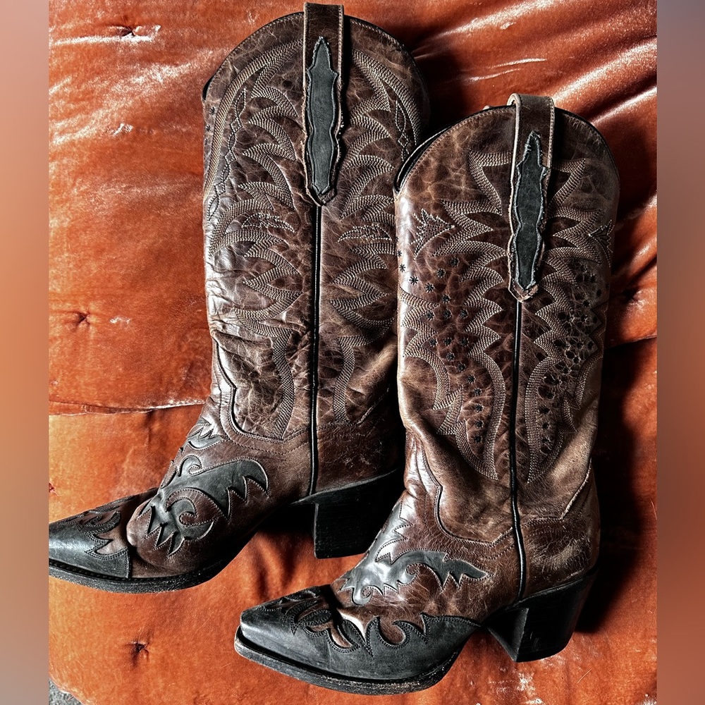 Dan Post Boots - style 3278 - black/brown size: 6.5